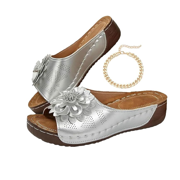 Ladies' 👡 Soft Grip Wedge Sandals, Toe-Free 🌬️ & Airy for Daily Walks 🚶‍♀️