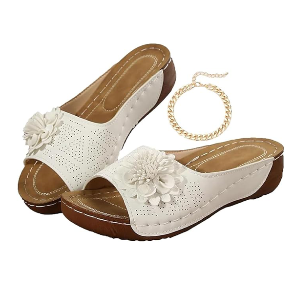 Ladies' 👡 Soft Grip Wedge Sandals, Toe-Free 🌬️ & Airy for Daily Walks 🚶‍♀️