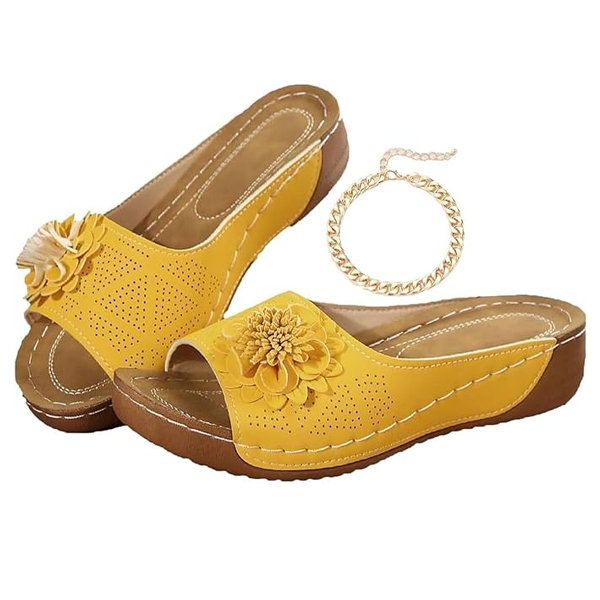 Ladies' 👡 Soft Grip Wedge Sandals, Toe-Free 🌬️ & Airy for Daily Walks 🚶‍♀️