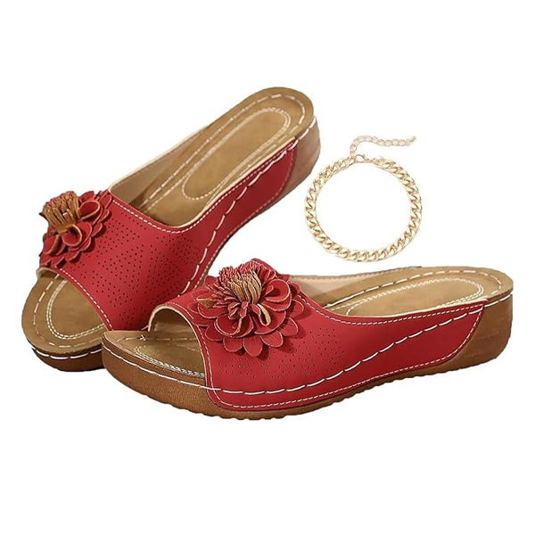 Ladies' 👡 Soft Grip Wedge Sandals, Toe-Free 🌬️ & Airy for Daily Walks 🚶‍♀️