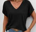 Women's Casual V-Neck Loose Short Sleeve T-Shirt