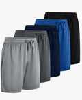 5 Pcs Men's Athletic Performance Shorts